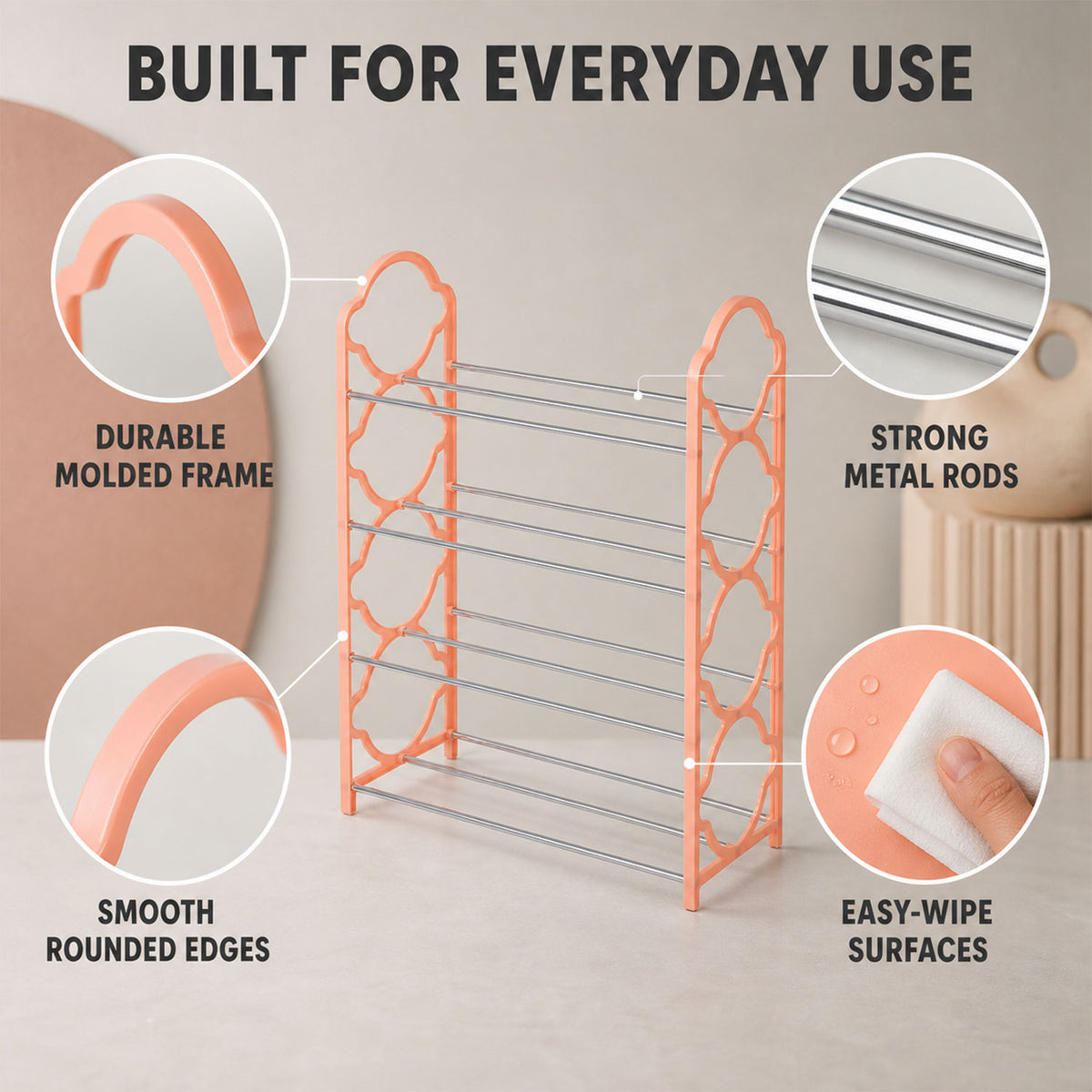 Folding Shoe Rack – 4-Layer Space Saver | DeoDap India