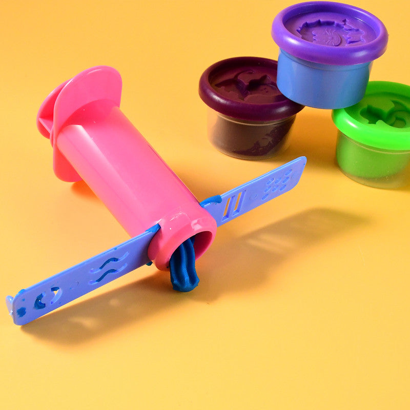 Khyati Frisky Dough Set – 12 Colour Modelling Clay with Extruder & Creative Shape Strips