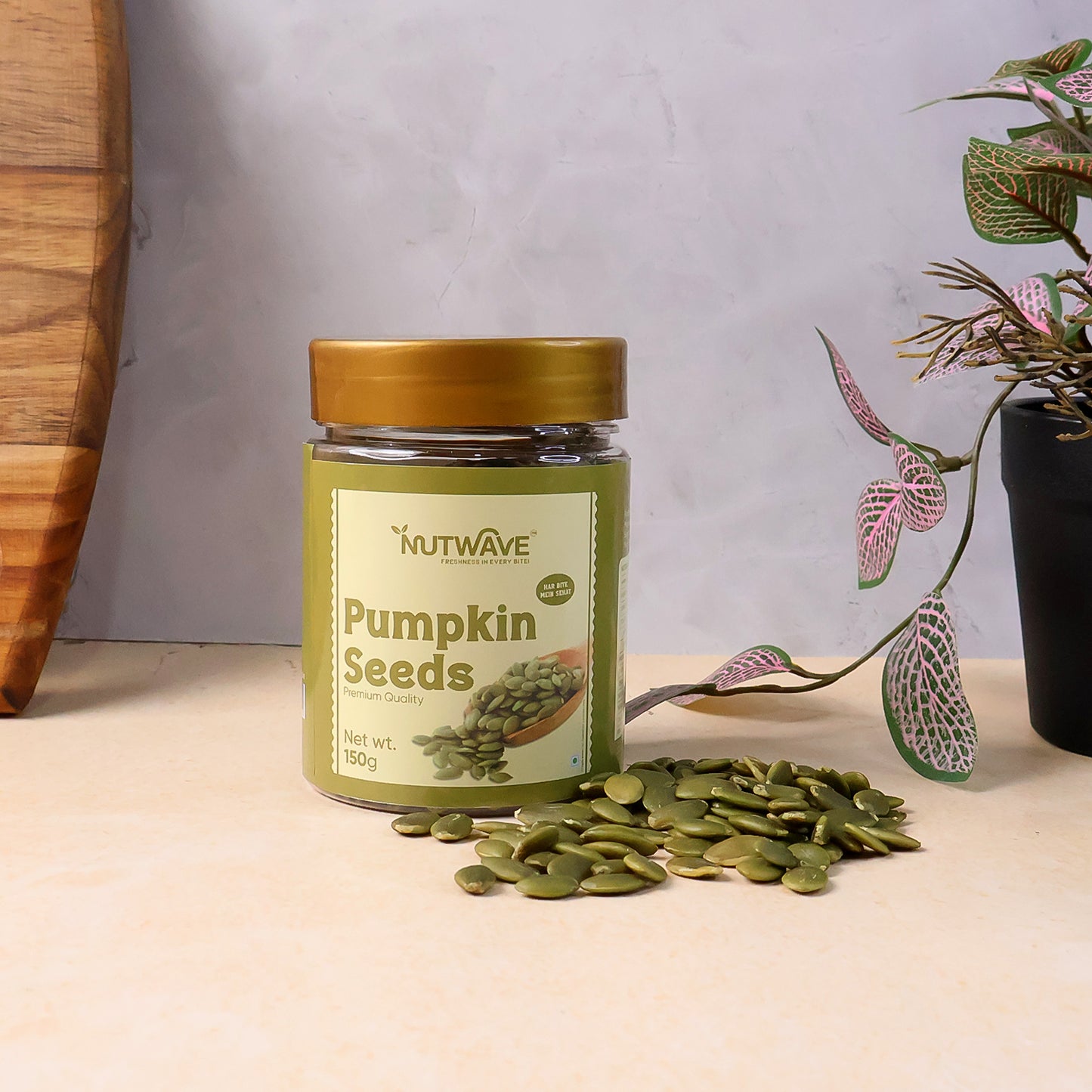 Nutwave Premium Quality Pumpkin Seeds – Healthy & Nutrient-Rich Superfood (150 gm)