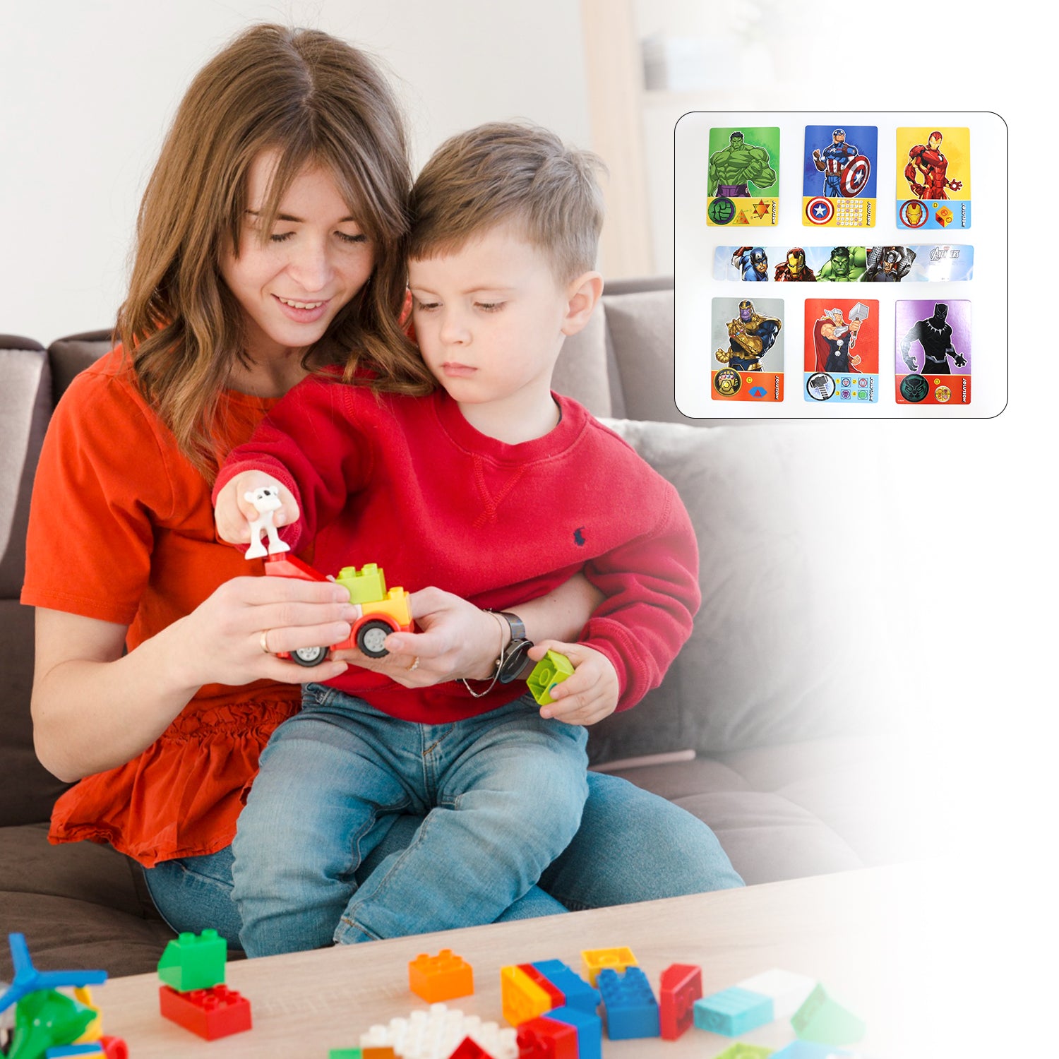 Kids Superhero Adventure Board Game & Sticker Activity Set – Dice Path Game with Character Cards, Tokens & Gift Bag