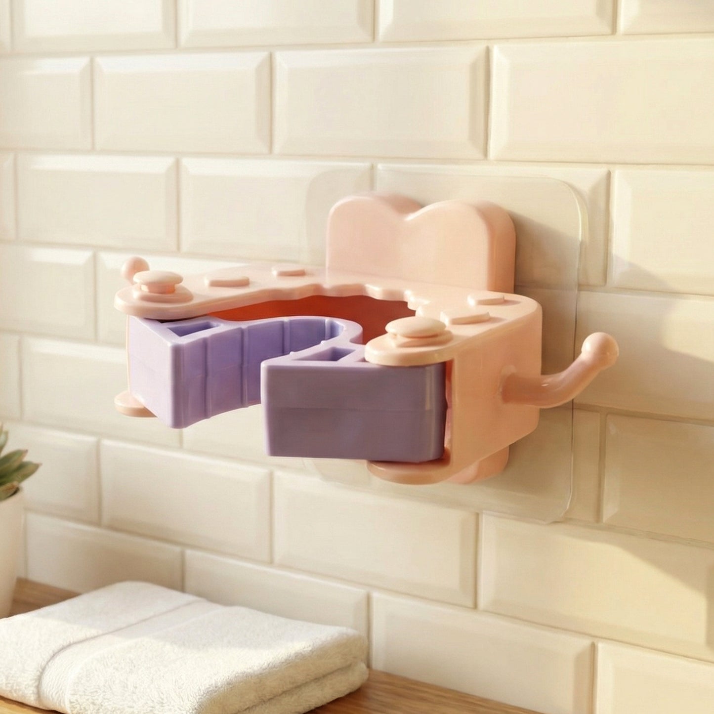 Wall Mounted Broom & Mop Holder Clips (4 Pc Set)