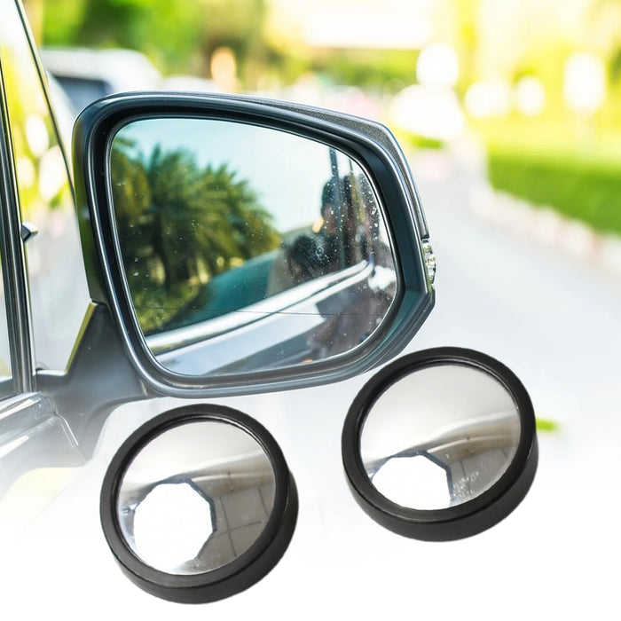 9538 Car Blind Spot Side Mirror Round HD Glass Blindspot Mirror Convex Rear View Mirror, Car Mirror Accessories Suitable to All Cars, Frameless Design (2 Pcs Set)