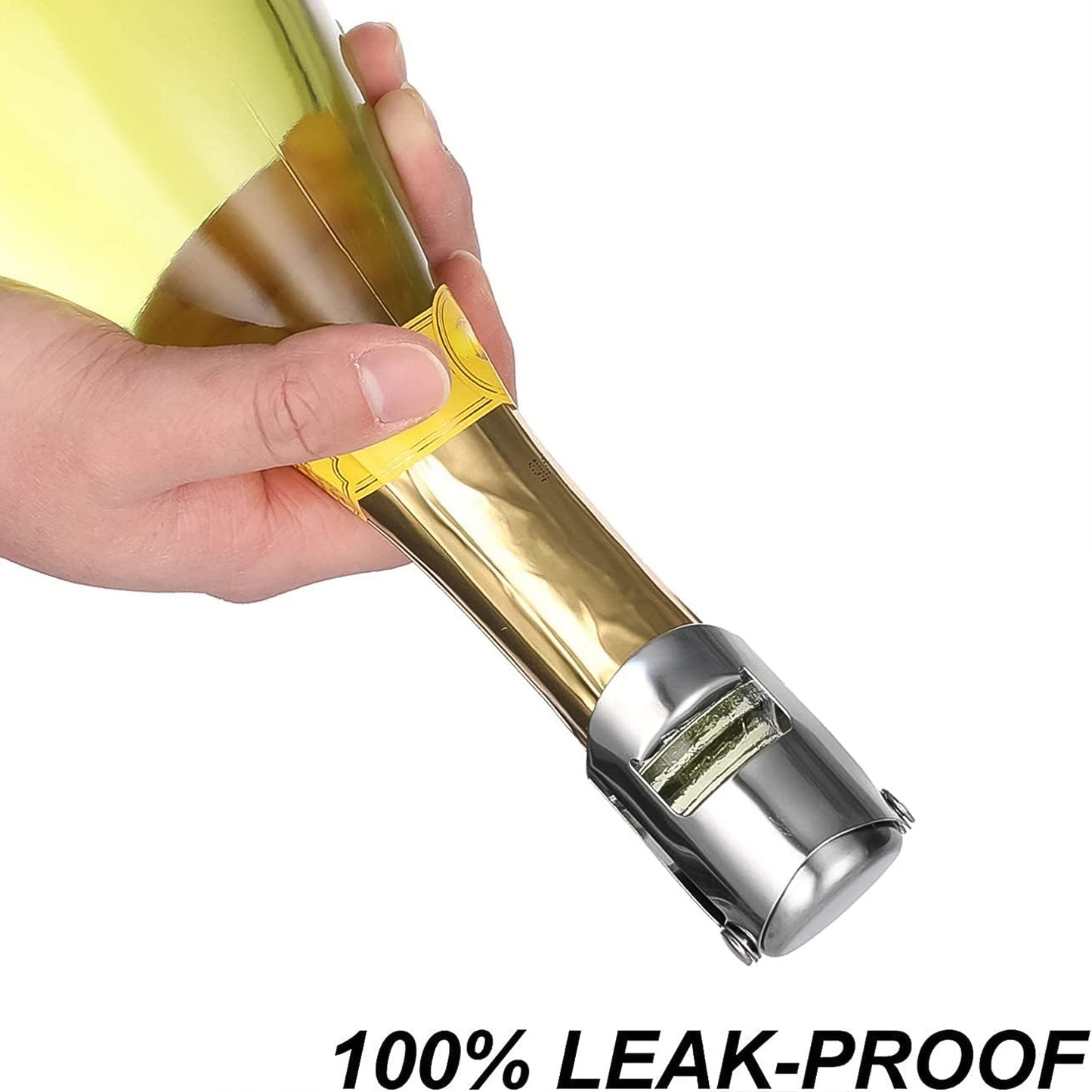 स्टेनलेस स्टील सील स्पार्कलिंग शैम्पेन बोतल डाट बड़ा आकार