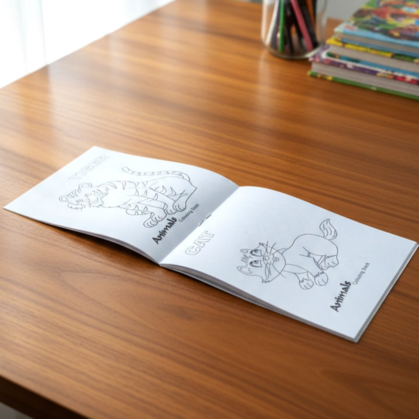 Kids Animal Theme Colouring Book Set ( 5 Pc / Mix Color Books)