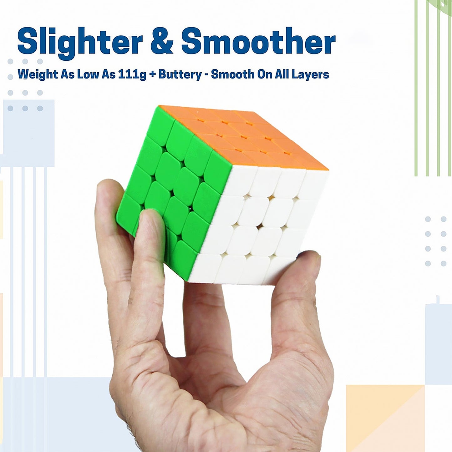 छोटे पज़ल क्यूब्स 4×4×4 हाई स्पीड स्टिकर लेस मैजिक क्यूब गेम, बच्चों और पेशेवरों के लिए मैजिक क्यूब पज़ल टॉय, 1 का पैक, 8+ साल