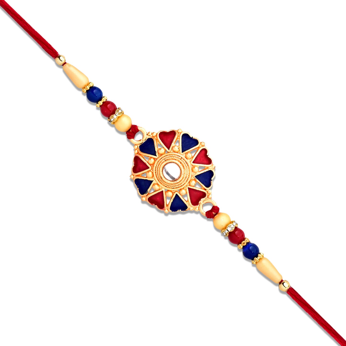 Traditional Designer Rakhi symbolising the eternal bond of sibling love and protection.