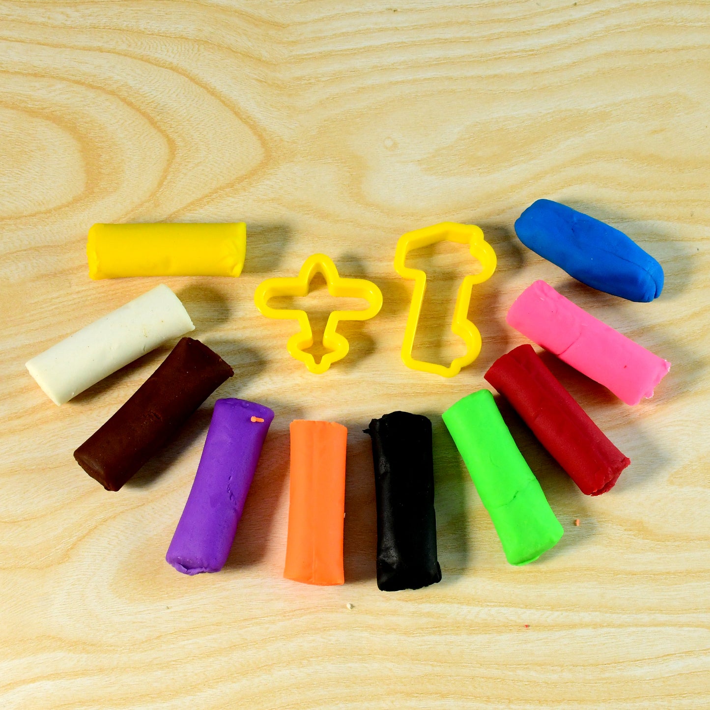 Frisky Dough Modelling Clay Set – 12 Multicolor Dough Sticks with Shape Cutters in Storage Bucket