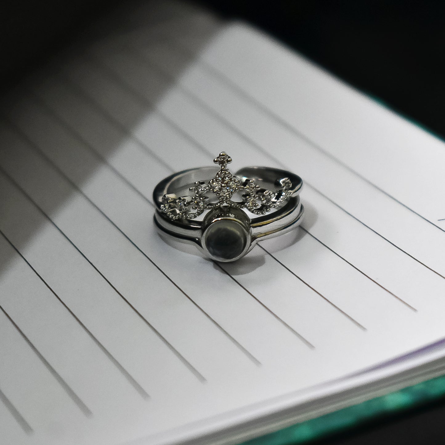 I Love You 100 Languages Projection Adjustable Ring