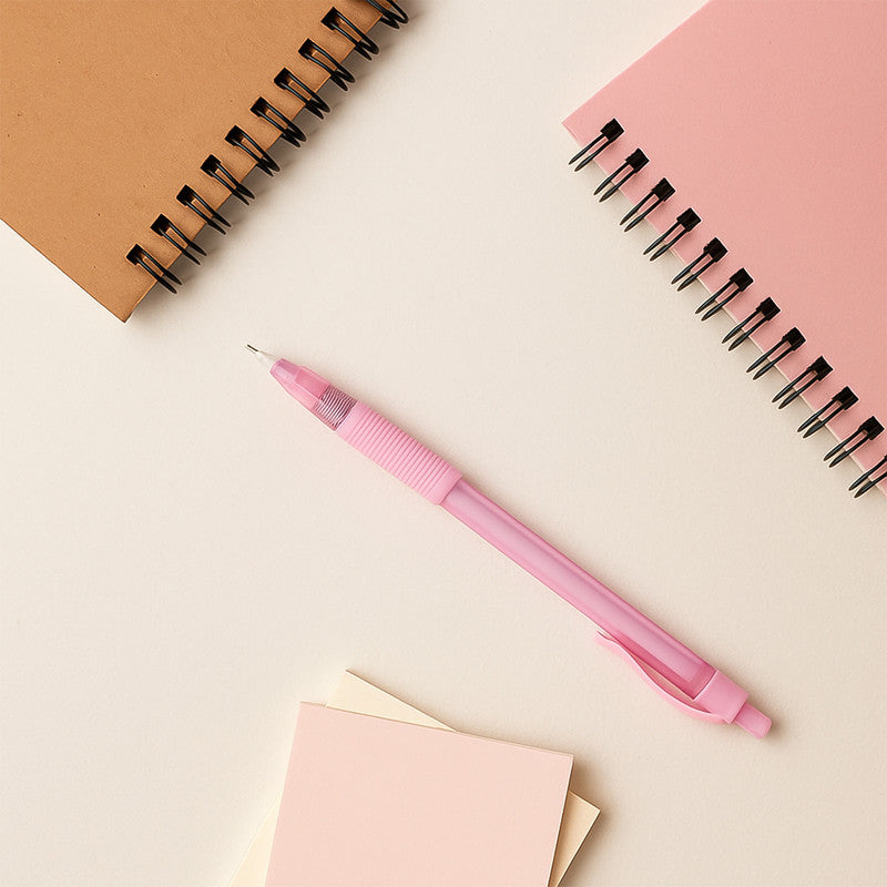 Camlin KLICK 0.5 mm Mechanical Pencil – Smooth Writing with Soft Ribbed Grip (Pack of 10 – Pink, Blue & Grey)