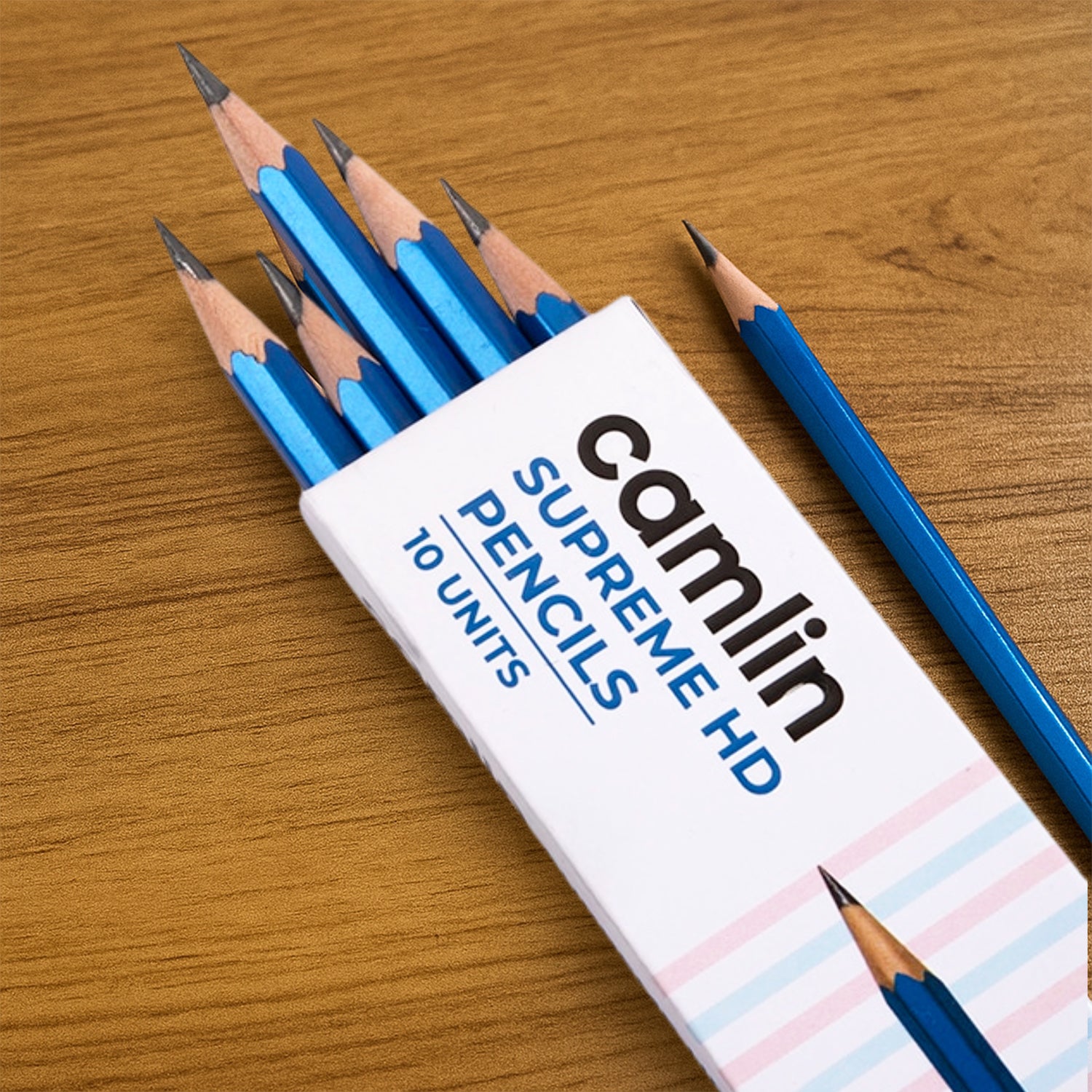 Superme hd Wooden Pencil With Sharpener and Eraser