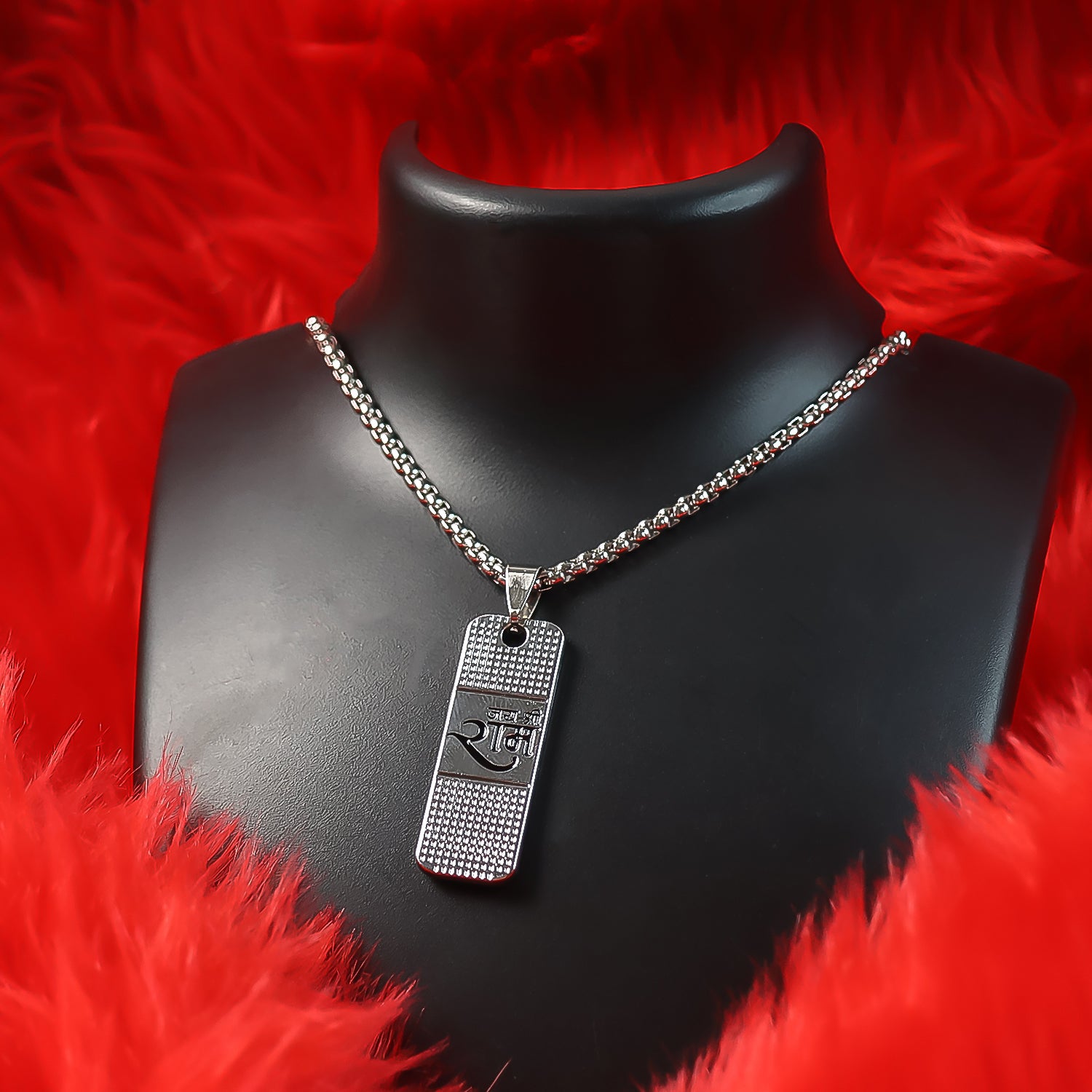 Silver Plated Ram Pendant With Chain For Men And Women 1 Pc