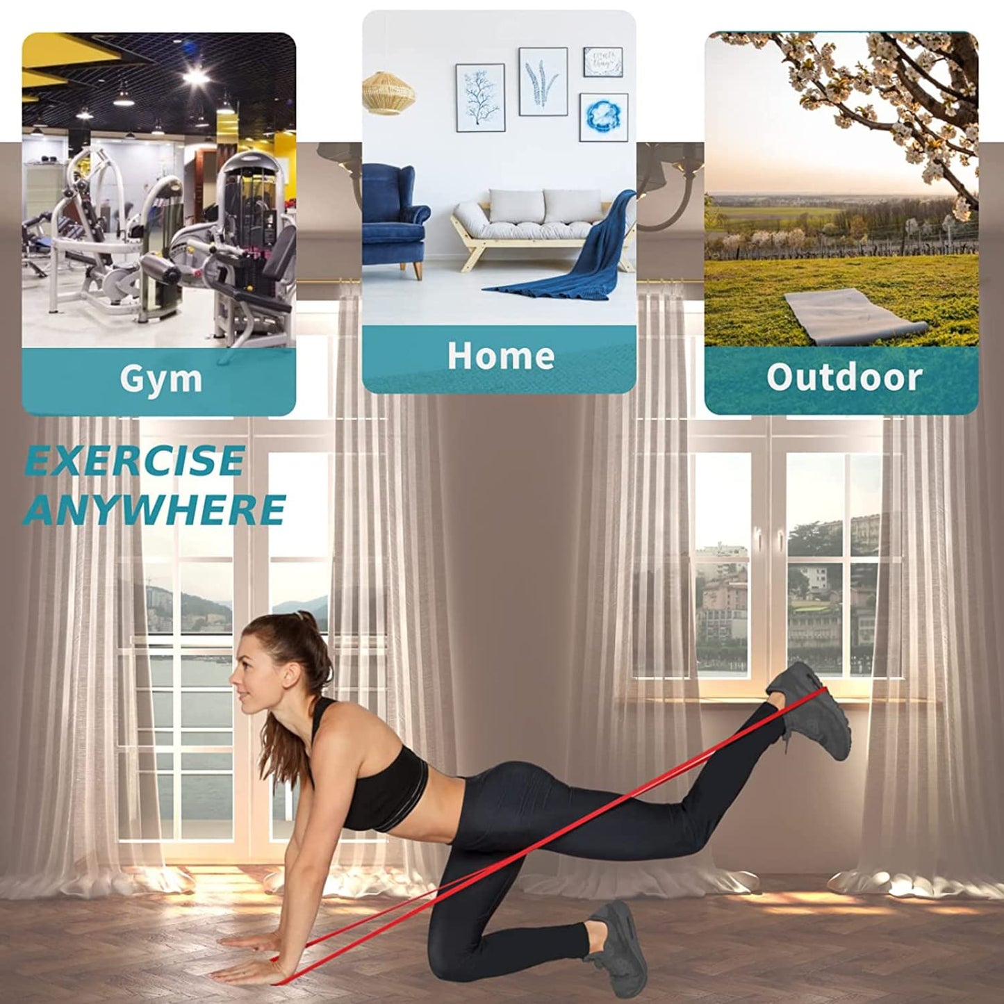 Heavy-Duty Resistance Exercise Band 2080×13 mm