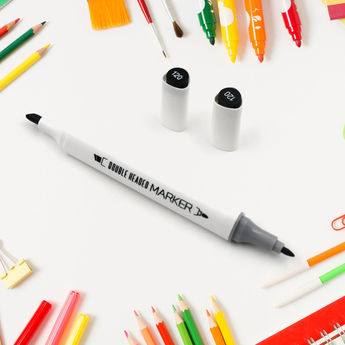 फैंसी आर्ट मार्कर, 24 रंग डबल-एंडेड आर्ट मार्कर अल्कोहल आधारित उन्नत आर्ट मार्कर प्लास्टिक बॉक्स के साथ पेंटिंग, रंग, स्केचिंग और बच्चों और वयस्कों के लिए ड्राइंग के लिए (1 सेट 24 पीस)