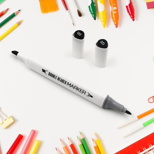 फैंसी आर्ट मार्कर, 24 रंग डबल-एंडेड आर्ट मार्कर अल्कोहल आधारित उन्नत आर्ट मार्कर प्लास्टिक बॉक्स के साथ पेंटिंग, रंग, स्केचिंग और बच्चों और वयस्कों के लिए ड्राइंग के लिए (1 सेट 24 पीस)