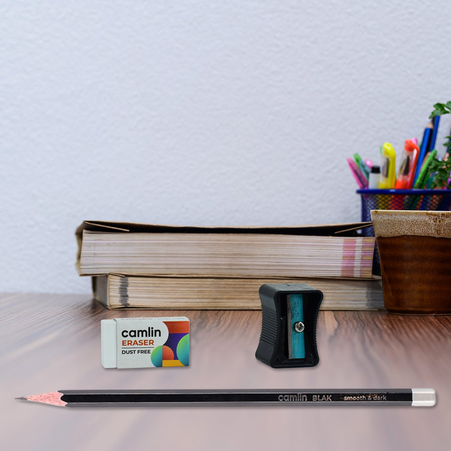 Camlin Black Pencils – Pack of 10 Smooth Writing Graphite Pencils