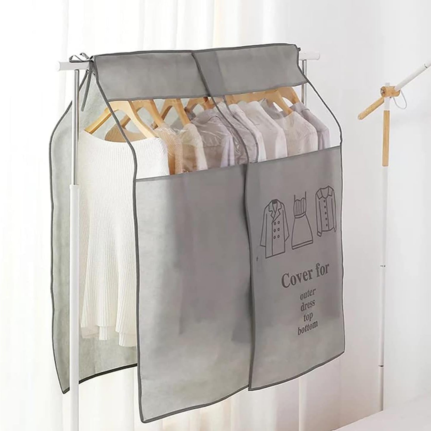 Hanging Garment Dust Cover for Clothes Rack (1 Pc)
