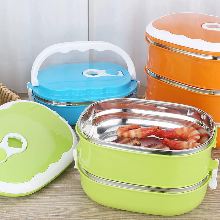5603 Lunch Box 900/1800ml Stainless Steel Kitchen Insulated Thermal Lunch Box Bento Office Picnic Food Container Leakproof Thermos Lunchbox
