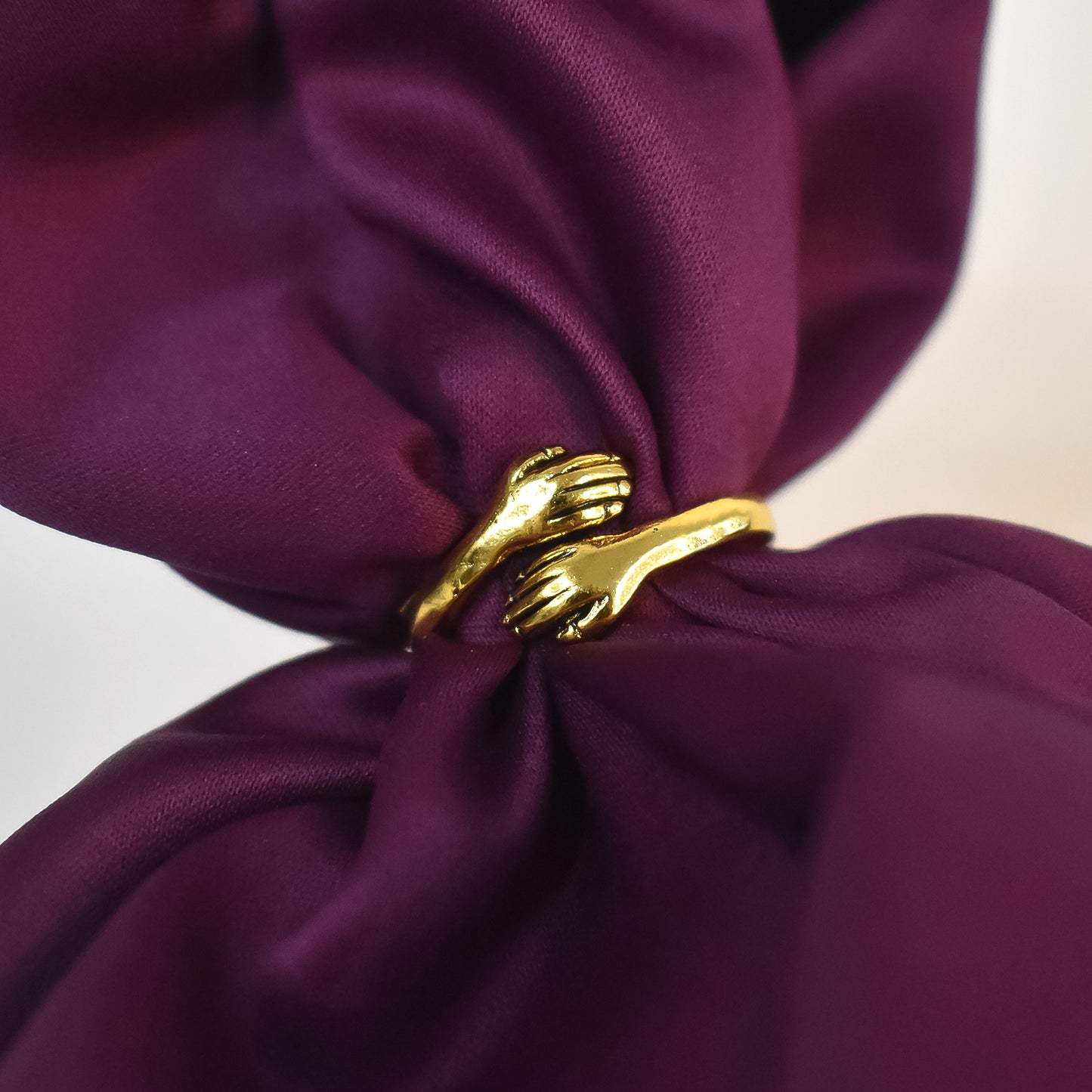 Stainless Steel Gold Plated Simple Style Hug Adjustable Ring