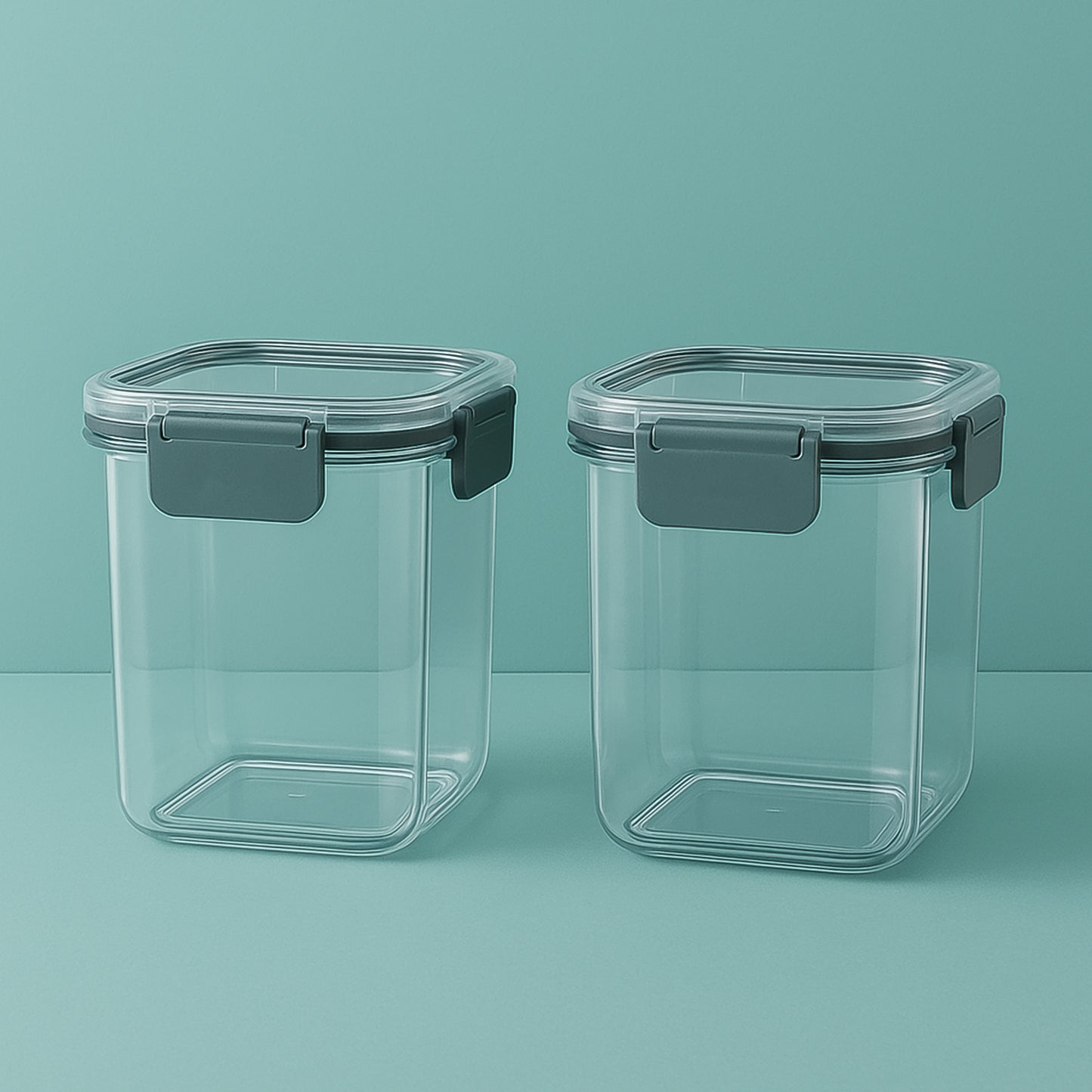 Apex Press N’ Lock Airtight Food Storage Container Set (2Pc/900ml) Approx