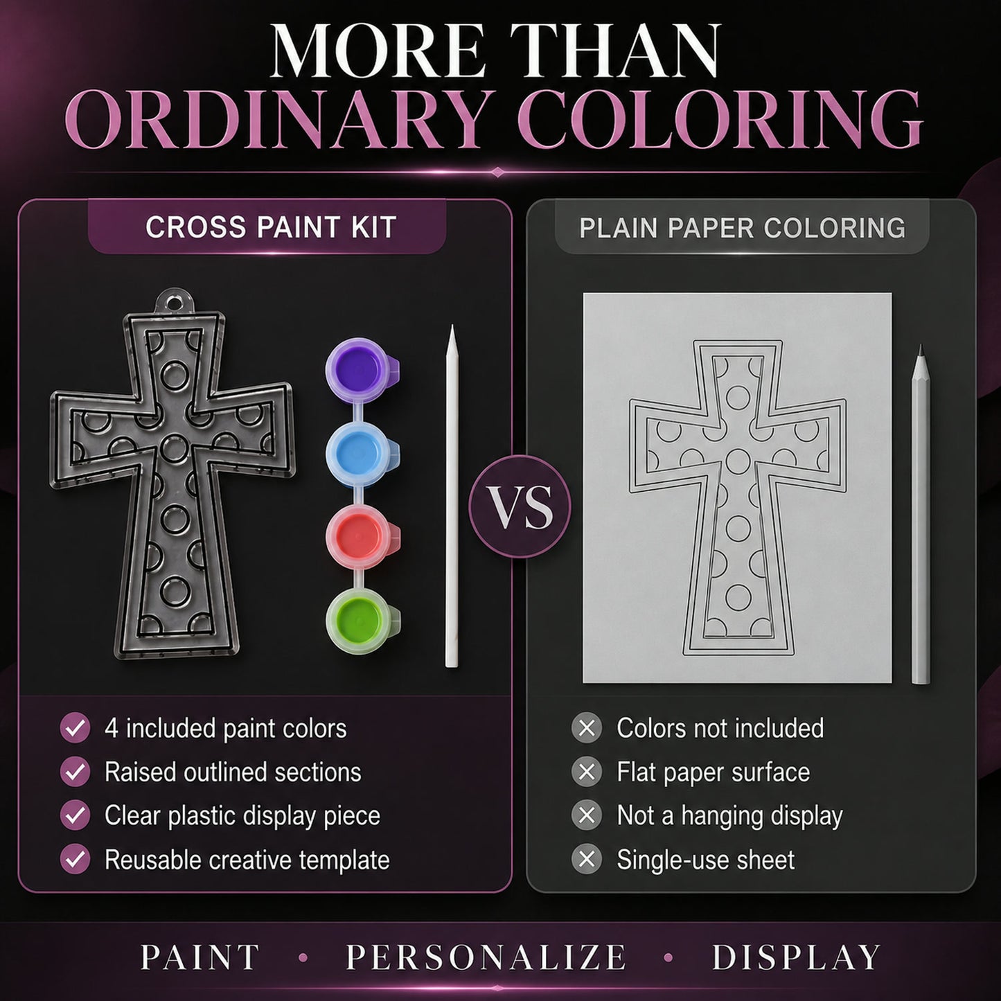 Acrylic Paint by Number Kit for Adults – 4 Colors | Craftily