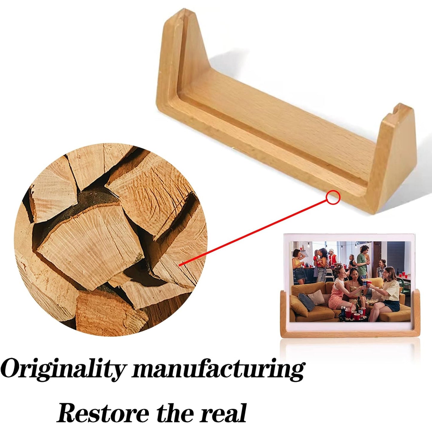 लकड़ी का पिक्चर स्टैंड, फोटो फ्रेम स्टैंड (1 पीस)