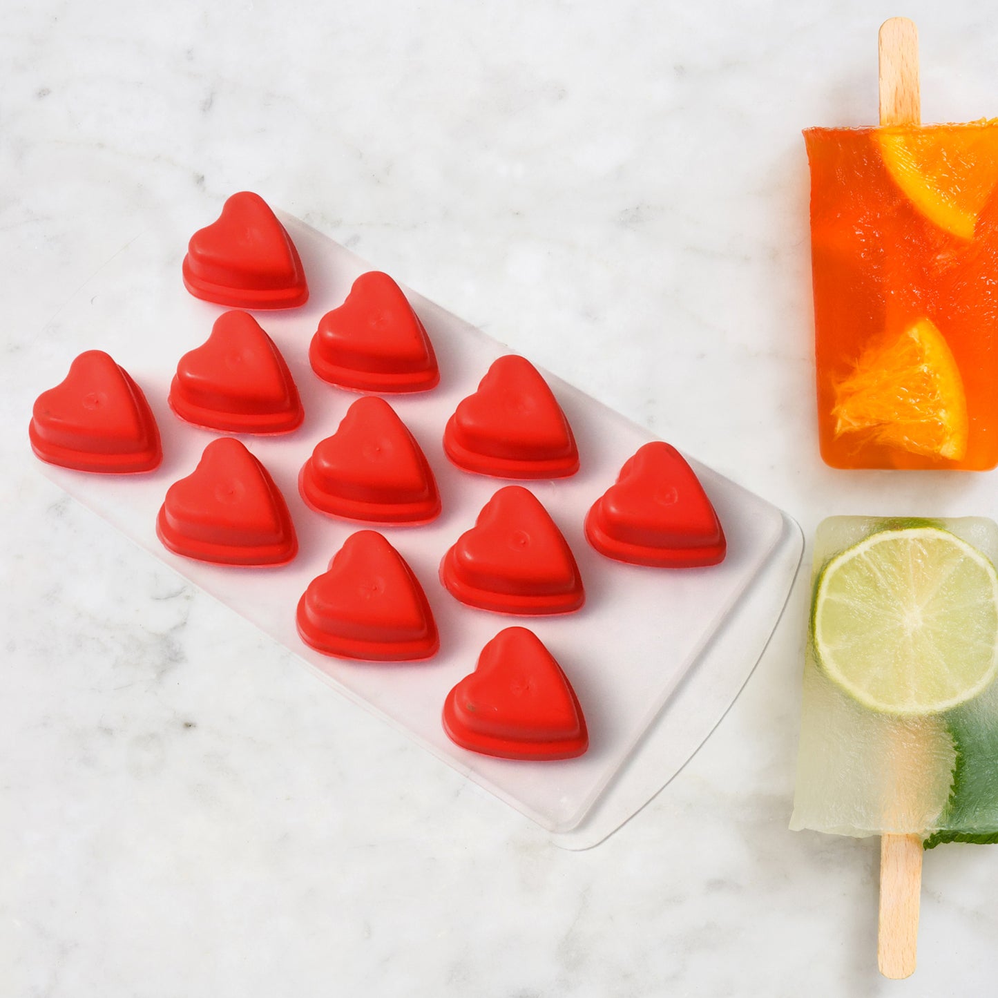 सिलिकॉन मोल्ड आइस क्यूब ट्रे क्रिएटिव स्वीट मल्टी टाइप आइस ट्रे बकेट, आइस क्यूब ट्रे मल्टी फ्रूट शेप आइस ट्रे (1 पीस)