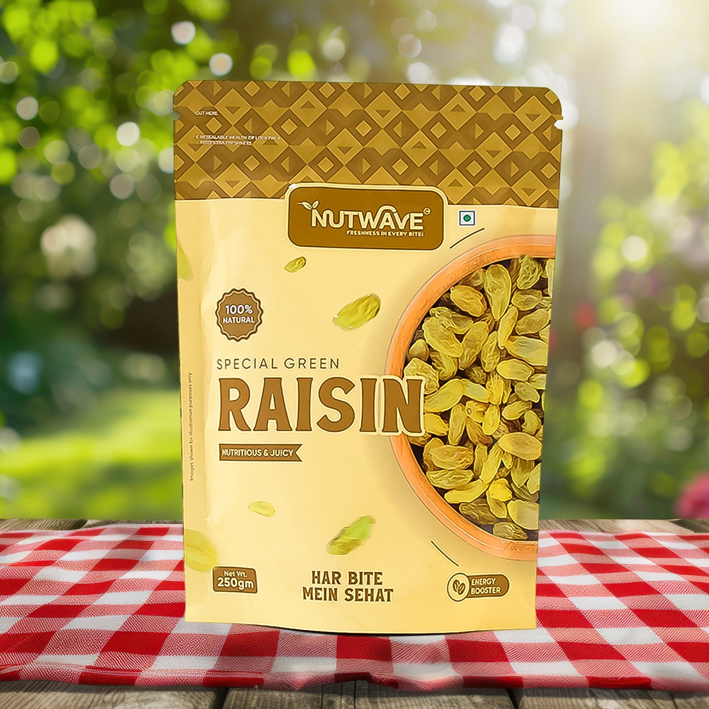 Nutwave Special Green Raisin, dryfruits 250gm