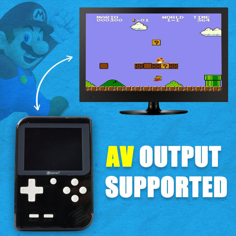 Sameo DreamBoy Retro Handheld Gaming Console with 500 Built-in Classic Games – Portable Mini Game Player with TV Output