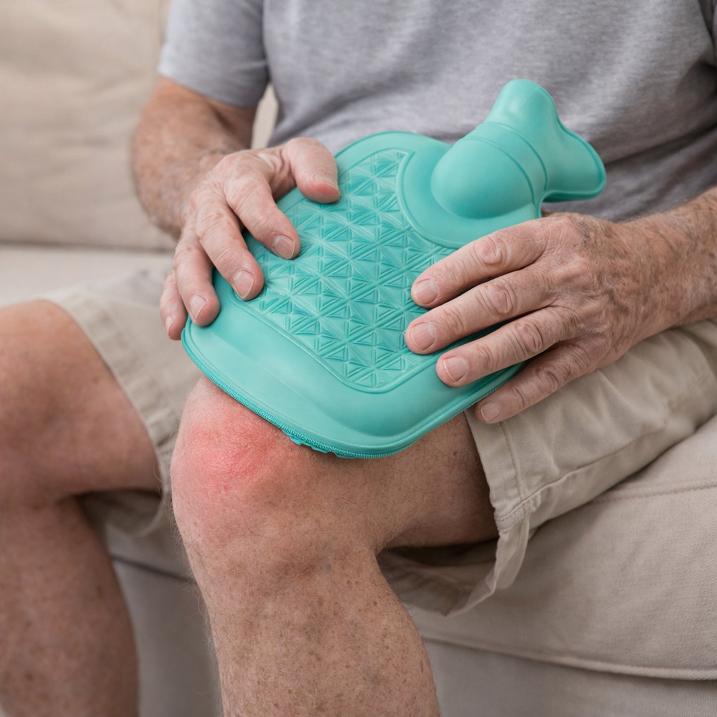 Durable rubber hot water pack