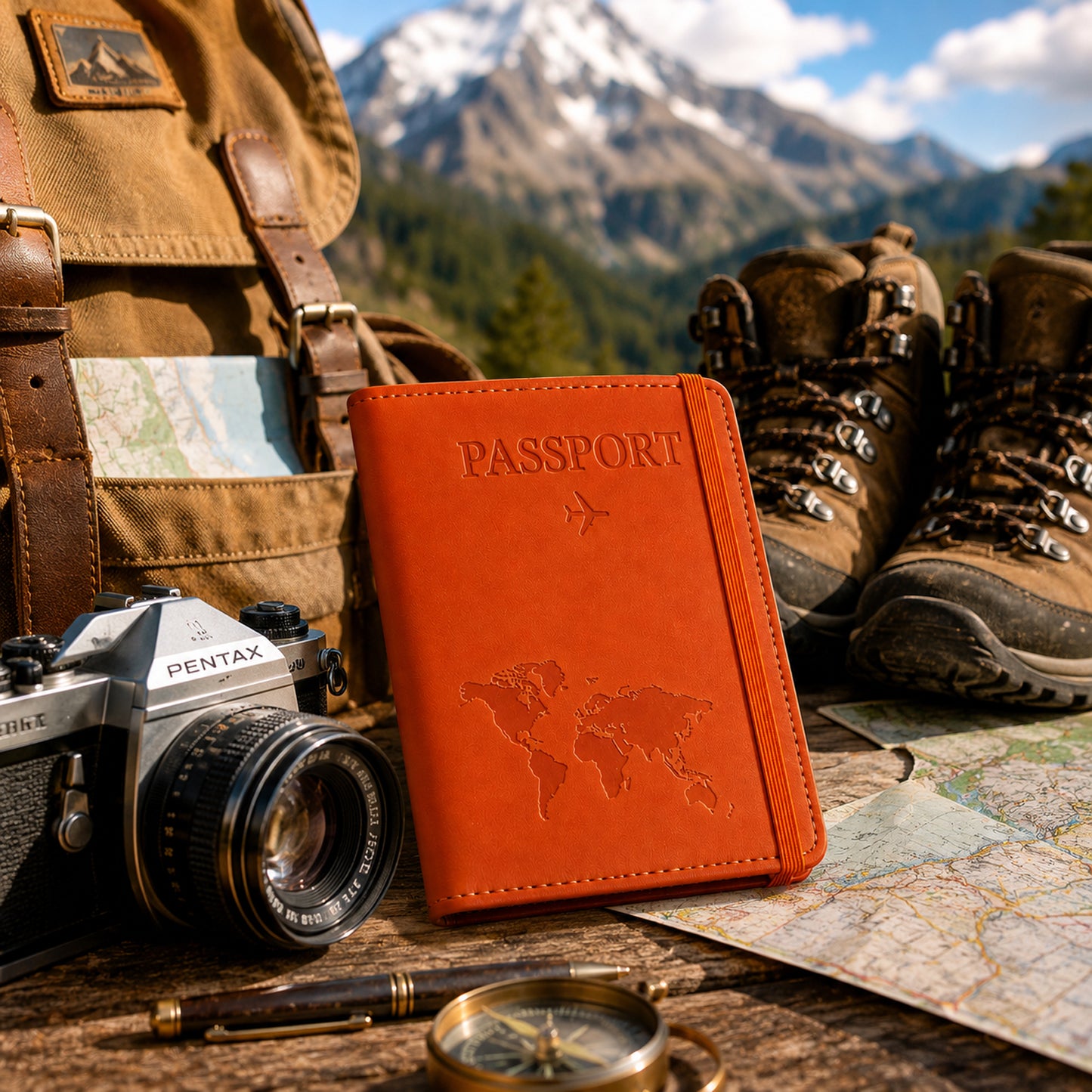 Elegant and professional style passport wallet for men and women
