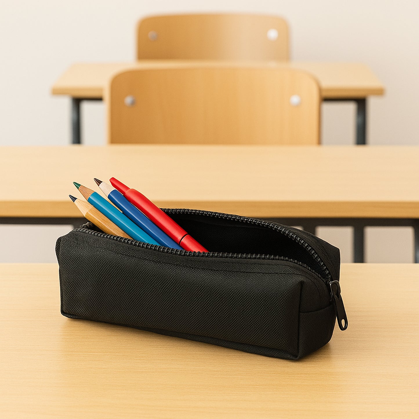 Premium Zipper Pencil Case Pouch (1 Pc)