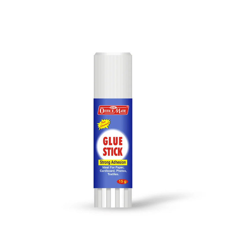 OfficeMate Glue Stick 15g – Strong Adhesion, Non-Toxic, Smooth & Mess-Free Application