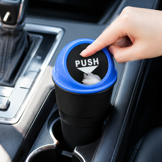 Car Dustbin – Portable Mini Trash Bin & Ashtray | Velvet Wheels