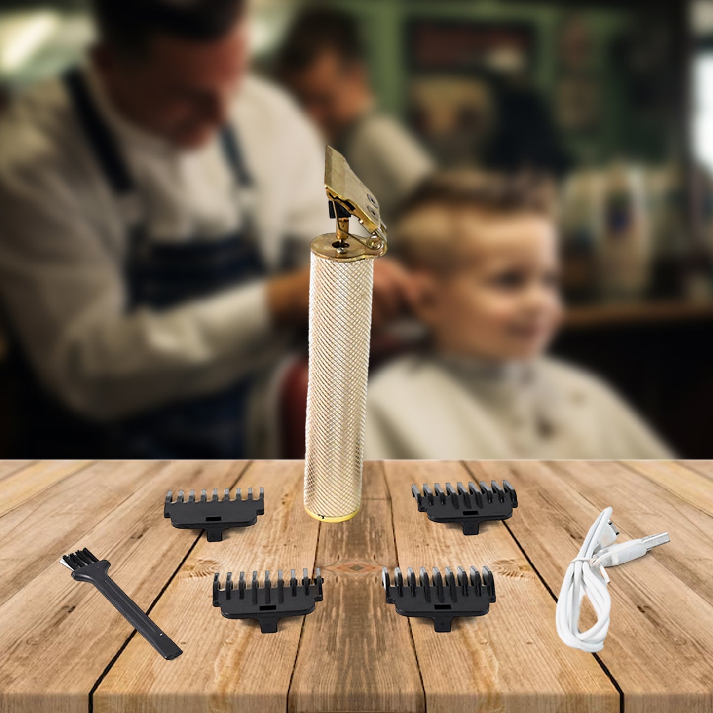 पुरुषों के लिए हेयर ट्रिमर हेयर स्टाइल ट्रिमर, प्रोफेशनल हेयर क्लिपर, इलेक्ट्रिक शेविंग मशीन पुरुषों के लिए ड्राई शेविंग - हेयर शेविंग और ट्रिमिंग दाढ़ी 4 एडजस्टेबल ब्लेड क्लिपर, ऑयल, क्लीनिंग ब्रश के साथ