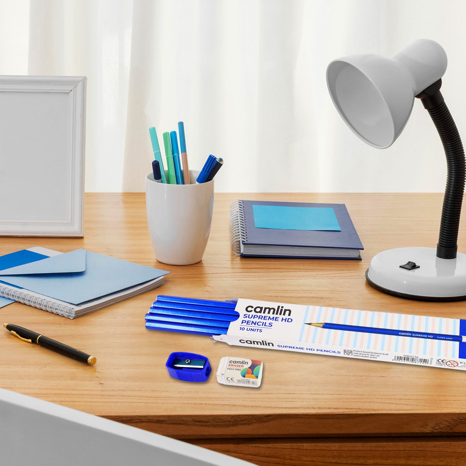 Superme hd Wooden Pencil With Sharpener and Eraser