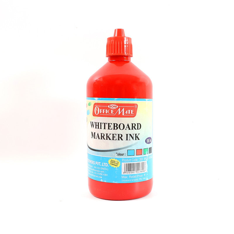 Office Mate Whiteboard Marker Ink Refill – Red Colour (500 ml)