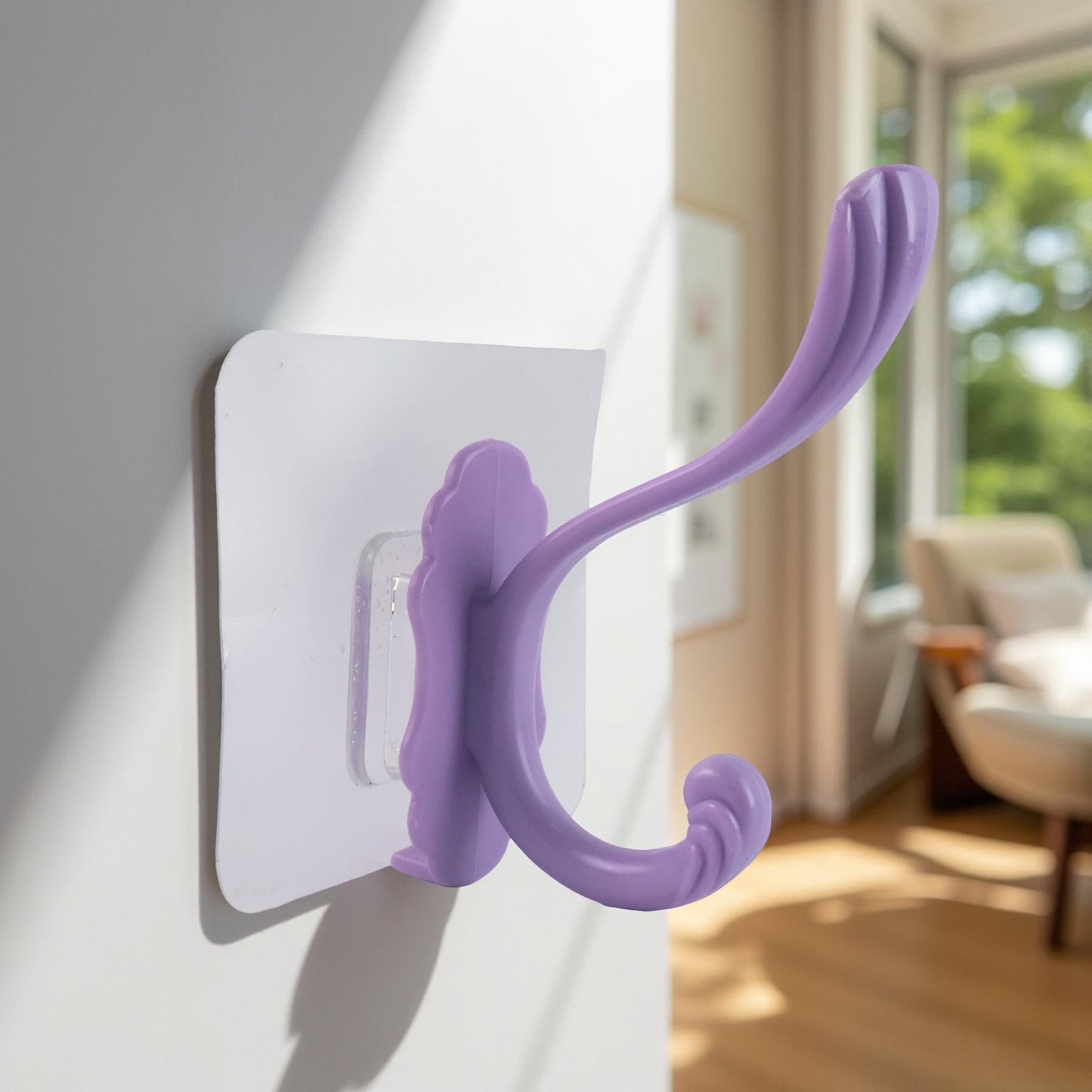 Reusable self-adhesive designer wall hook