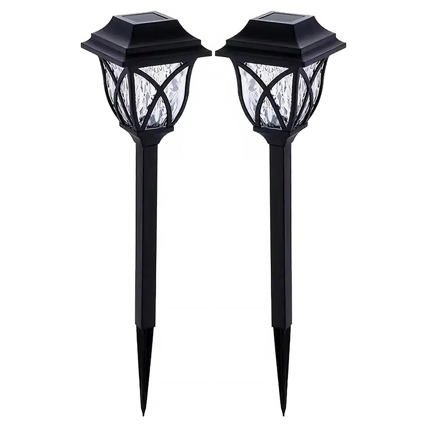 Solar lights at night