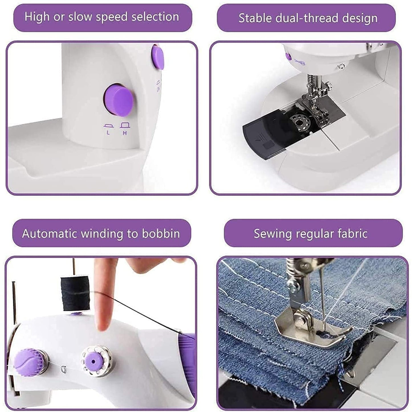 Home Tailoring Sewing Machine With Extension Table Set, Portable Stitching Machine