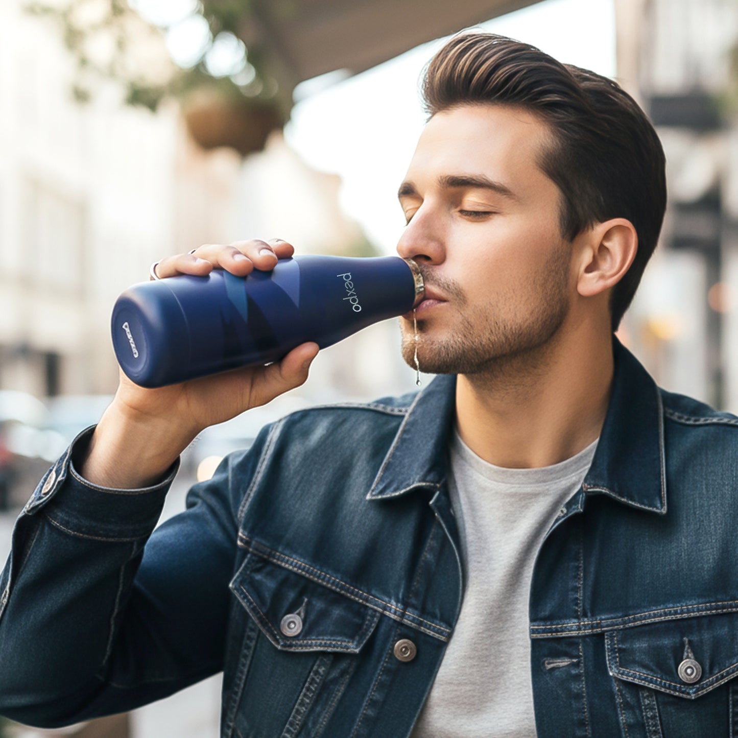 Pexpo Infinity Art Vacuum Insulated Stainless Steel Water Bottle 750 ML