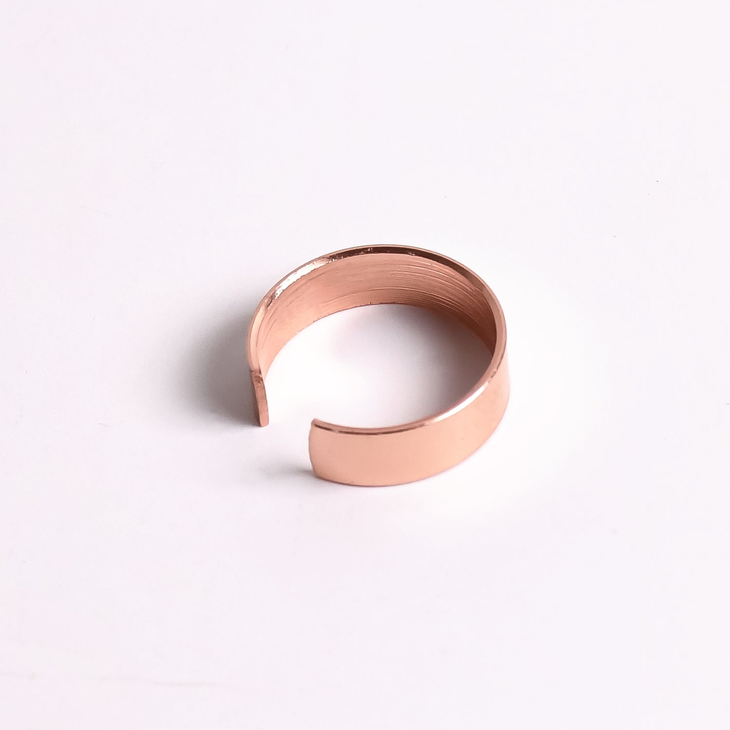 Custom Engraved Rose Gold-Plated Adjustable Stainless Steel Ring