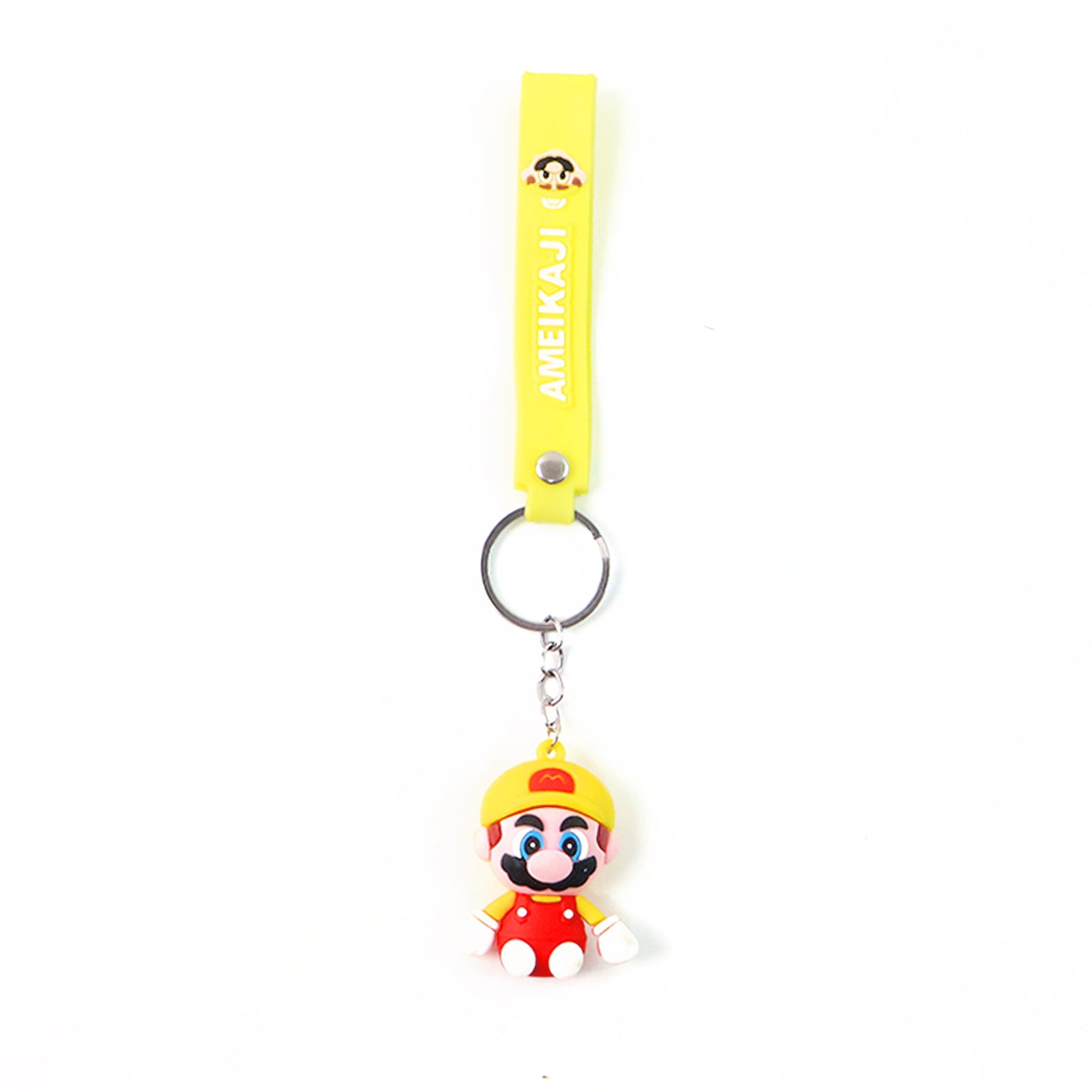 Cute Silicone 3D Key Chain with Metal Hook & Strap (Pack of 1)