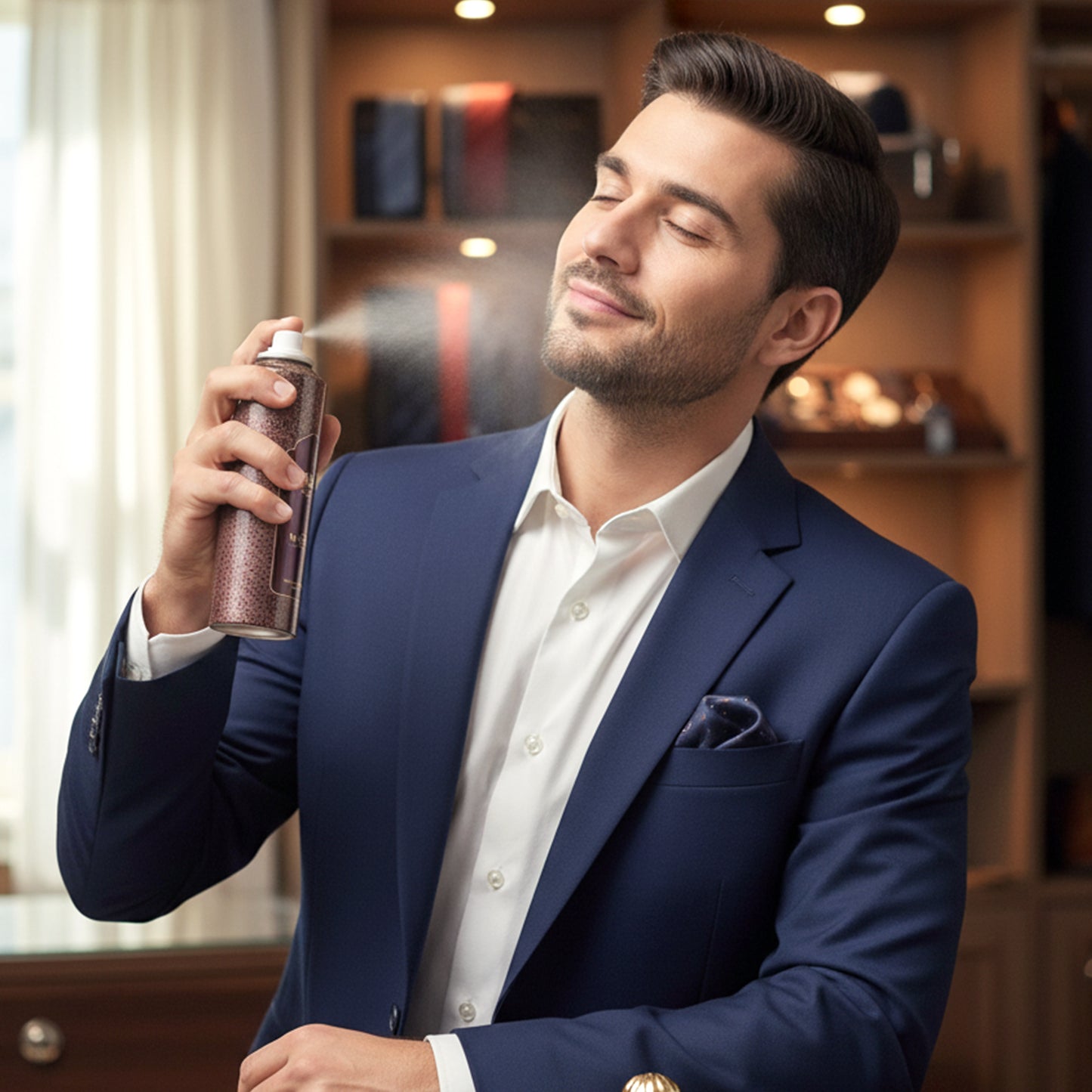 stylish Velvet Oud deodorant spray can