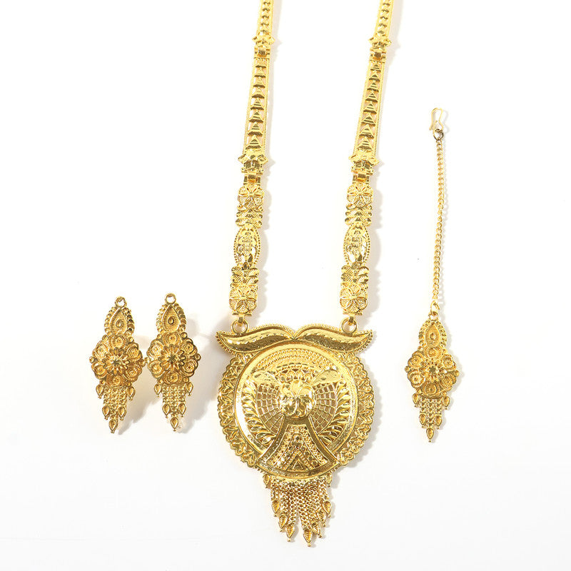 Golden Aura Regal Mandala Necklace Set – Trending Premium Bridal & Festive Jewellery
