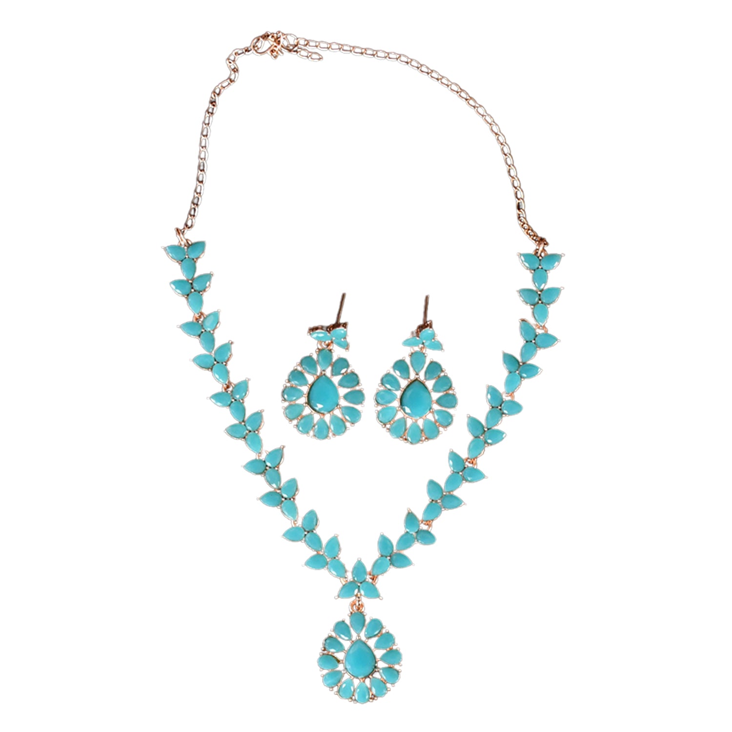 Sky Blue Elegance Necklace Set