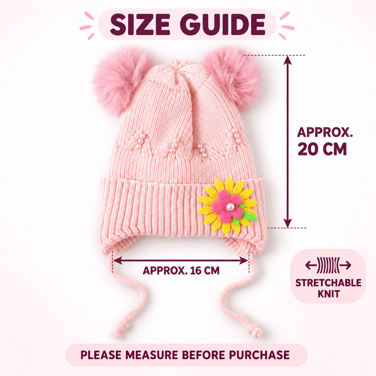 Soft Pink Ear Cover Cap