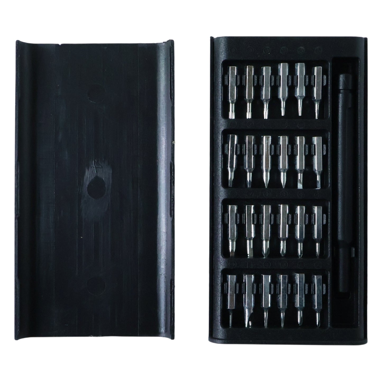 Precision screwdriver tool with magnetic interchangeable bits