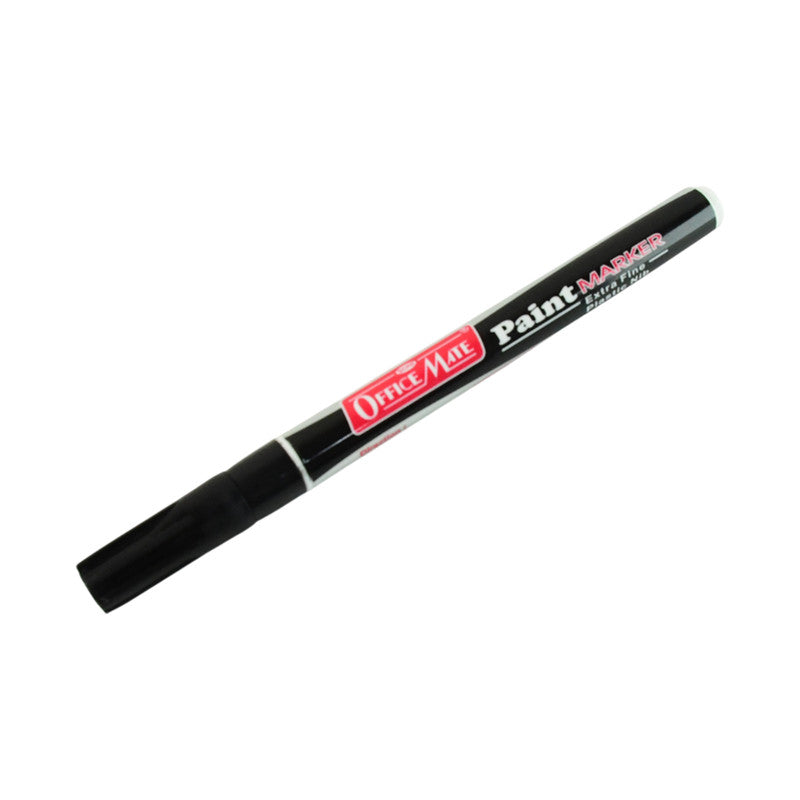 Office Mate Paint Marker – Black Colour Extra Fine Plastic Nib