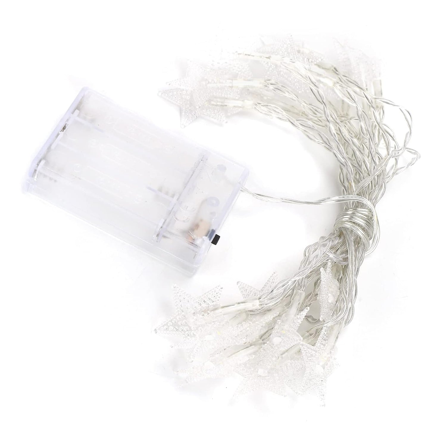 28 LED / स्टार 3.9 मीटर स्टार आकार की LED लाइट बैटरी संचालित फ्लैशिंग मोड के साथ घर की सजावट, बच्चों के कमरे, वाटरप्रूफ दिवाली और शादी की LED क्रिसमस लाइट इनडोर और आउटडोर लाइट, त्यौहार की सजावट के लिए (मल्टीकलर बैटरी शामिल नहीं 3.9 मीटर)