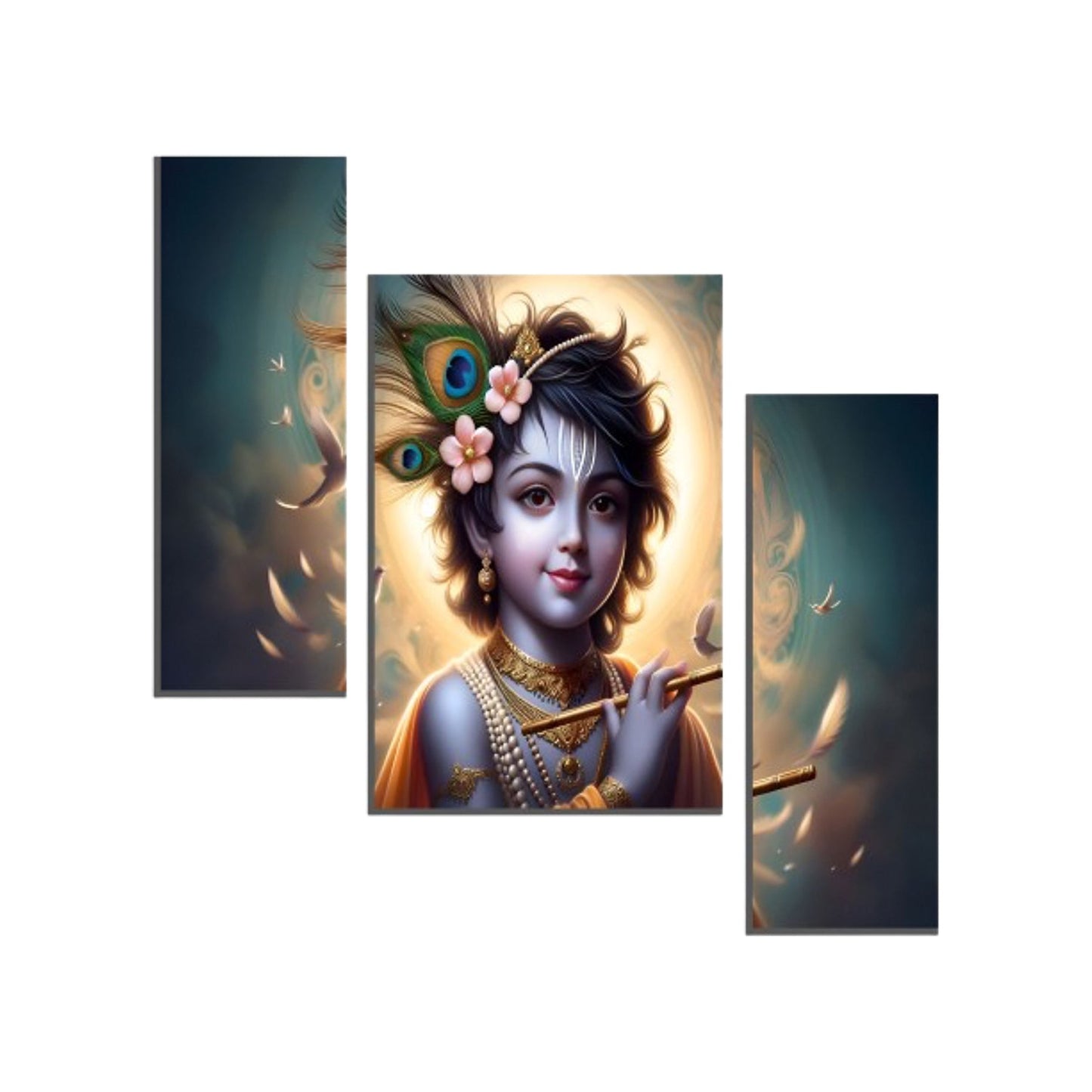 MDF Krishna flute frame in bedroom